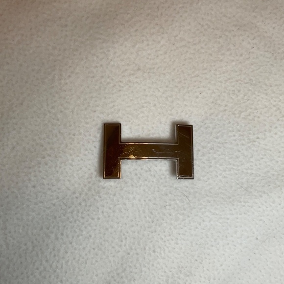 Hermes Reversible 32MM Leather Belt Orange & Black with Silver Hardware - Picture 6 of 6